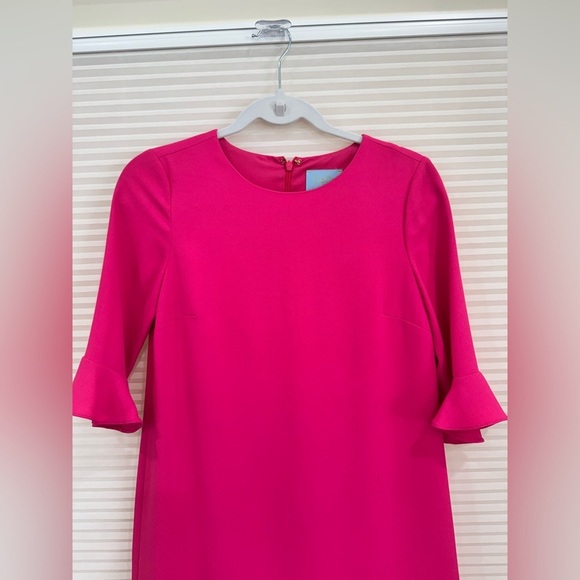 Cece Fuchsia Pink Kate Ruffle Shift Mini Dress size  0 - Picture 5 of 11